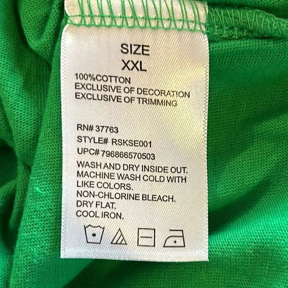 NEW Rafaella Short Sleeve Green V Neck Top - Picture 6 of 6